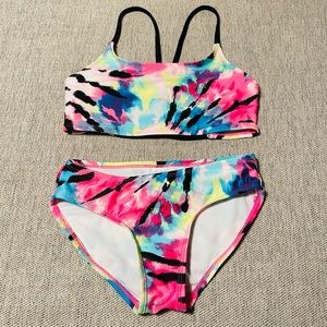 NWOT art class tie dye bikini girls size M 7/8